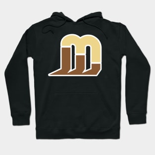 3D Letter M vector logo sticker design. Initial letter M logotype company name sticker design. Hoodie